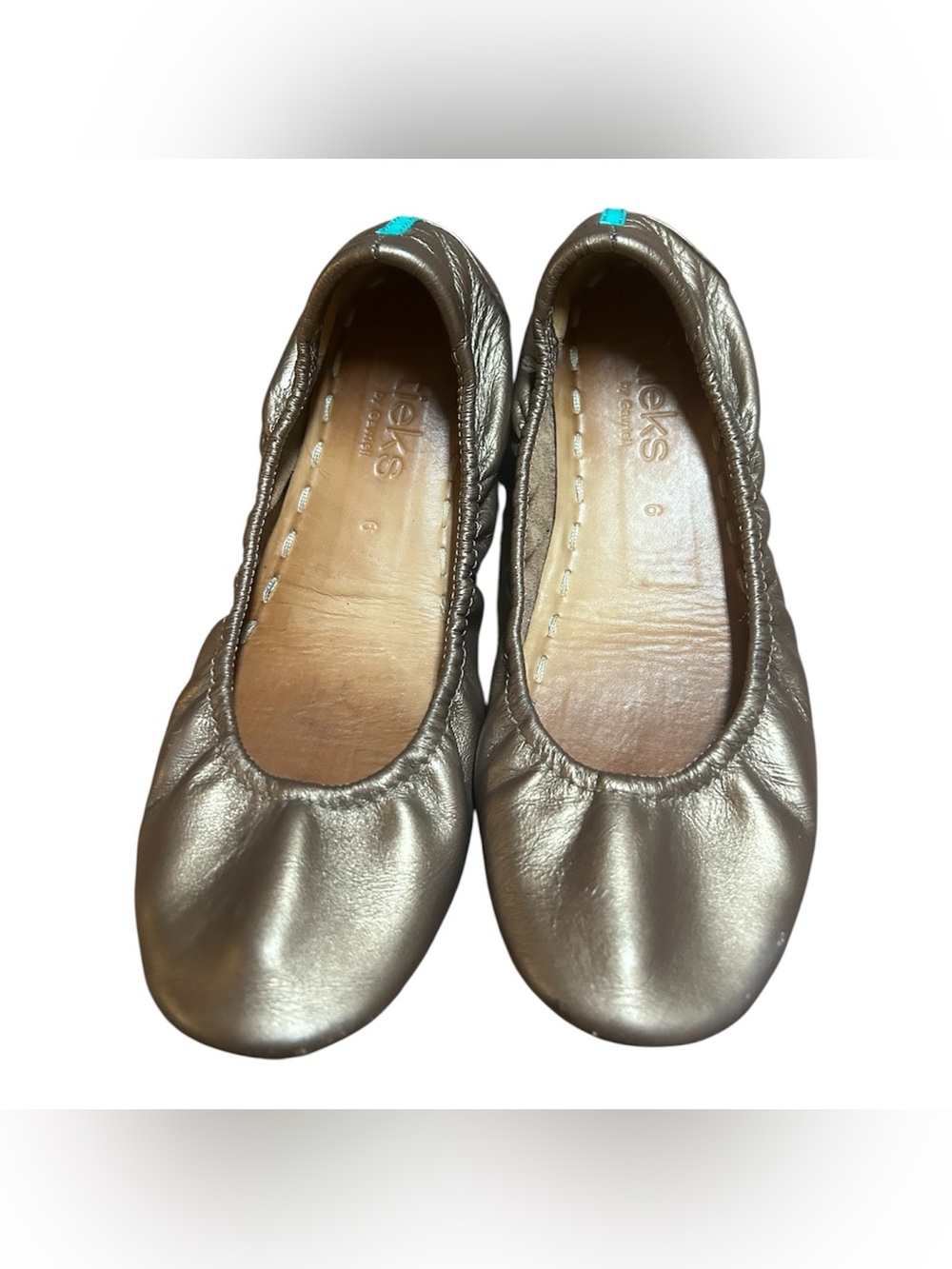 Tieks Metallic Silver Ballet Flats